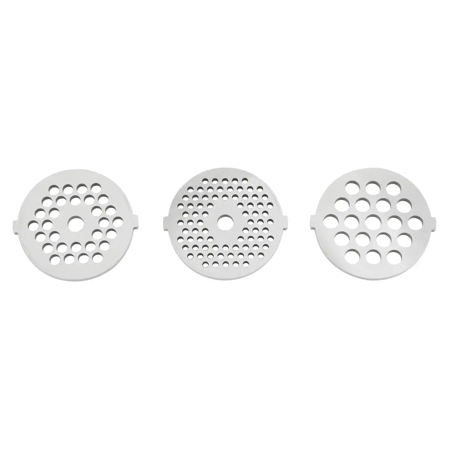 Hachoir à viande électrique 350W avec 3 grilles inox — comparaison de tailles