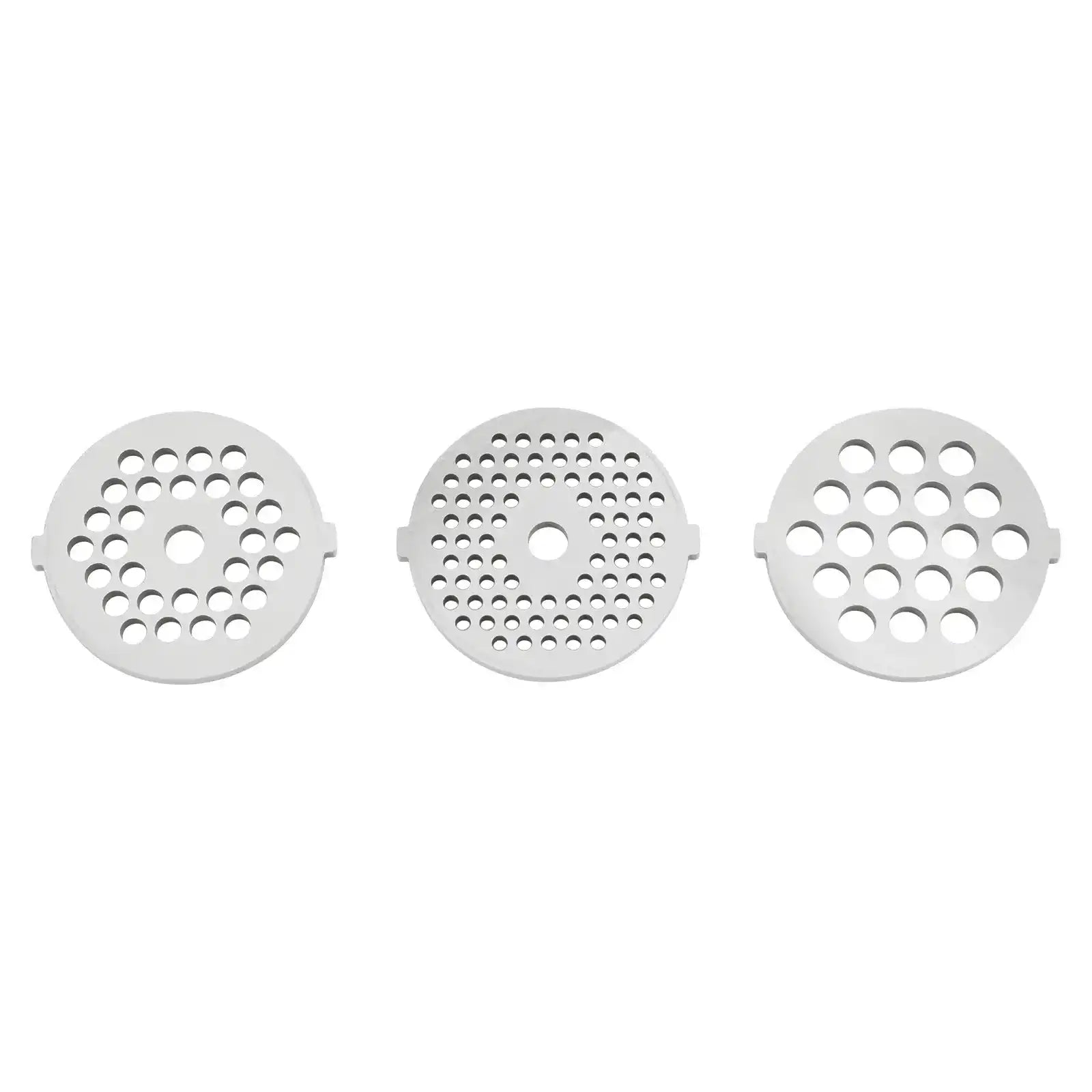 Hachoir à viande électrique 350W avec 3 grilles inox — comparaison de tailles