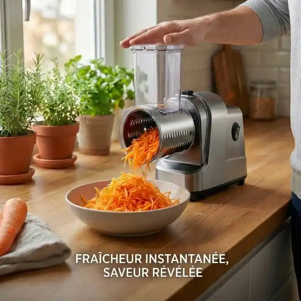 Hachoir électrique 250W 5 en 1 pour légumes et fromage — vue arrière